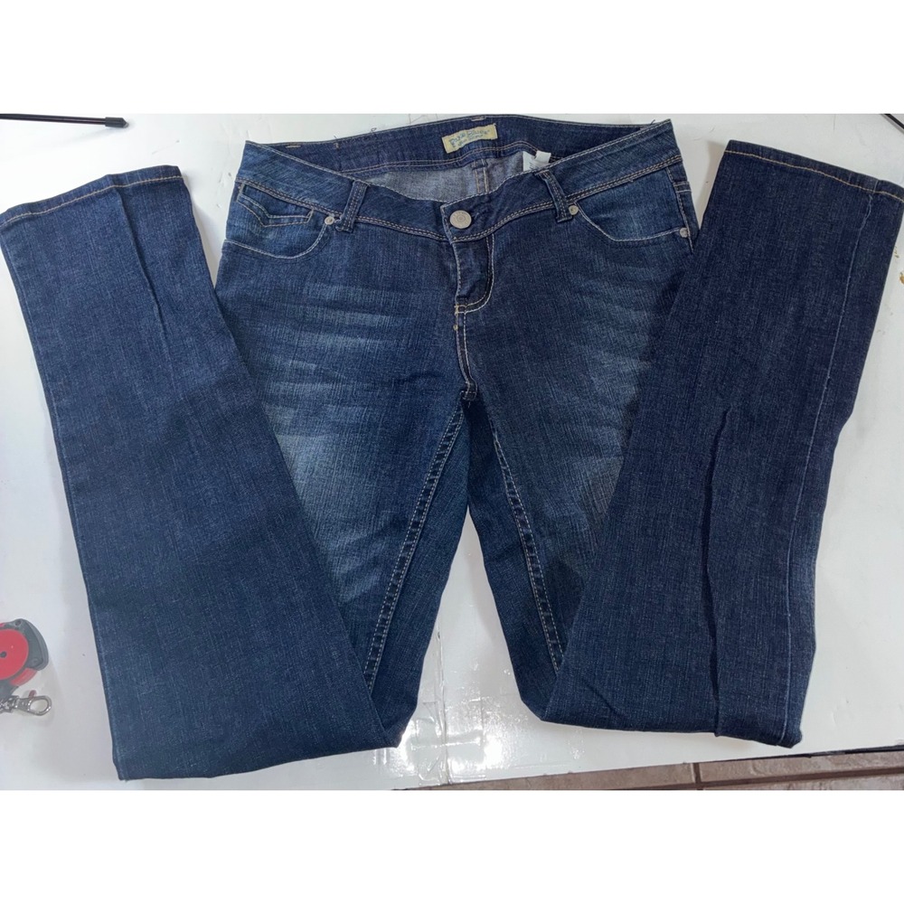 Paris Blues Jeans Juniors Size 9 Low Rise Straight Leg Stretch Denim Y2K